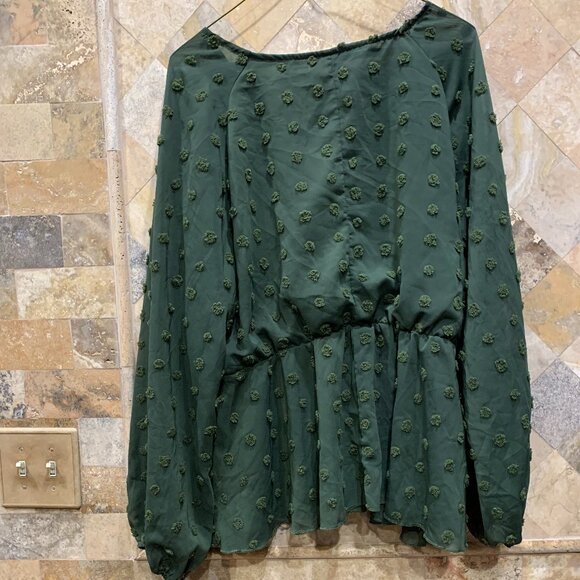 Army Green Blouse - Picture 2 of 2